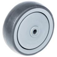 Roue de 100 mm avec caoutchouc TPR gris sur centre en polypropylène Roue de 100 mm avec caoutchouc TPR gris sur centre en polypropylène