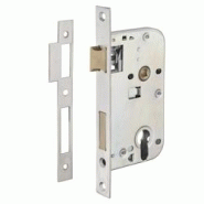 Boitier de serrure encastrable à cylindre pour porte d'entrée, axe 50mm, têtière 200x22mm laiton inox brossé - THIRARD - doré 3150260099966 Boitier de serrure encastrable à cylindre pour porte d'entrée, axe 50mm, têtière 200x22mm laiton inox brossé - THIRARD - doré 3150260099966