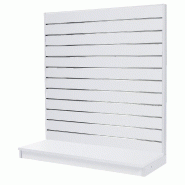 Cadre gondole simple L120xP45xH142cm - blanc - acier - pour panneau rainuré