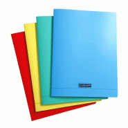 Calligraphe Lot de 4 Cahier Ligne 8000 A4, 192p./96 feuilles 90 g/m² piquées, couv. PP assortis, quadrillé 5x5 - 3210330183701