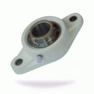 CMW - UCFL204PB - Paliers auto-aligneurs ovales - Applique 2 trous - Vis pointeau - Bague courte - Diamètre intérieur : 20 mm_0