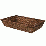 Corbeille bambou tressé rectangle "Vieto" marron 33x23x7cm - par 144