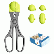 La Croquetera - Pack d'Ustensile Multifonction avec 4 Moules interchangeables et 20 Plateaux de conservation pour croquettes couleur Pistache - vert p
