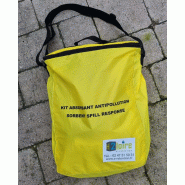 LOT de 8 Kits absorbant hydrocarbure - 25 l - en sac nylon - absorption rapide et facile