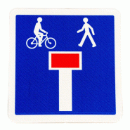 Panneau de signalisation C13D - Impasse avec issue pour piétons et cyclistes - WPSignalisation Panneau de signalisation C13D - Impasse avec issue pour piétons et cyclistes - WPSignalisation