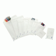 Paquet de 10 pochettes bulle d'air 270x360 blanc - bande de protection - MAIL LITE - papier kraft blanc et matelas de bulles épais antichoc Paquet de 10 pochettes bulle d'air 270x360 blanc - bande de protection - MAIL LITE - papier kraft blanc et matelas de bulles épais antichoc