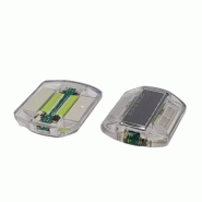 Plot lumineux solaire double face en résine polycarbonate