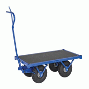 Remorque de transport 800 kg - capacité de charge 800 kg, structure acier robuste, 4 roues grand diamètre