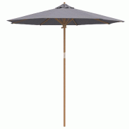 VidaXL Parasol de jardin Gris foncé Ø 270 x 260 cm Bambou Modèle Riviera Terrasse - 4108087