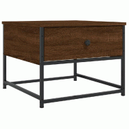 VidaXL Table basse chêne marron 51x51x40 cm bois d'ingénierie Modèle Atlas Office Industriel - 833979
