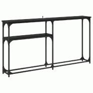 VidaXL TableConsole Chêne noir 146 x 22.5 x 75 cm Bois d'ingénierie Modèle Mistral - 882216