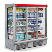 Vitrine réfrigérée positive verticale murale - modèle ARGUS DOORS avec portes aluminium et isolation thermique Vitrine réfrigérée positive verticale murale - modèle ARGUS DOORS avec portes aluminium et isolation thermique