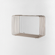 AQA Design Étagère murale KABE en métal satiné L.40,5 P.18 H.27 MP02078 - doré métal MP02078 AQA Design Étagère murale KABE en métal satiné L.40,5 P.18 H.27 MP02078 - doré métal MP02078