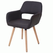 Décoshop26 - Chaise de salle à manger design rétro assise en PVC marron pieds clairs 04_0006302 - marron 3000261694403 Décoshop26 - Chaise de salle à manger design rétro assise en PVC marron pieds clairs 04_0006302 - marron 3000261694403