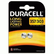 Duracell blister de 2 piles 357/303 oxyde d'argent duralock pour montres Duracell blister de 2 piles 357/303 oxyde d'argent duralock pour montres