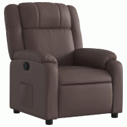 Fauteuil inclinable Marron Similicuir Modèle Oerdoria - 373524