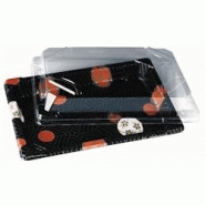 FHC - 1 200Pcs - Barquette sushi rectangulaire plastique décor "Kamon" 180x125x18mm - plastique FHC210SUSHK2 FHC - 1 200Pcs - Barquette sushi rectangulaire plastique décor "Kamon" 180x125x18mm - plastique FHC210SUSHK2