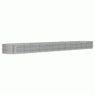 Helloshop26 - Jardinière bac lit surélevé plantes fleurs terrasse jardin de jardin acier enduit de poudre argenté Argent 02_0039707 - 3000218544850 Helloshop26 - Jardinière bac lit surélevé plantes fleurs terrasse jardin de jardin acier enduit de poudre argenté Argent 02_0039707 - 3000218544850