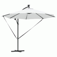 Helloshop26 - Parasol cantilever inclinable extérieur 294 x 294 x 248 cm design moderne durable en polyester sable - aluminium 3000240757150