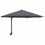 Helloshop26 - Parasol de jardin inclinable moderne 248 x 248 x 148 cm avec éclairage LED ambiance chic en polyester anthracite 02_0058644 - 300024070