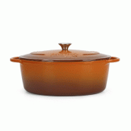 Menastyl - cocotte ovale montagne 6.5l en fonte émaillé brique - 3256391056660