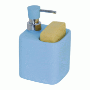 MSV Malaga Distributeur de savon en céramique couleur bleu clair - bleu céramique MS301