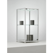 Petite vitrine commerce aluminium kl48va - aluminium anodisé Petite vitrine commerce aluminium kl48va - aluminium anodisé