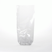 Sachet transparent avec fond en carton argent 14x30,5cm - Lot de 100