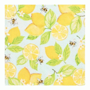 Serviettes, 3 plis pliage ¼ 33 cm x 33 cm "Lemon Grove" (200 unités) PAPSTAR - jaune papier 89298