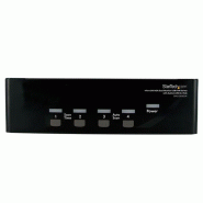 StarTech.Com Commutateur KVM USB et double écran DVI / VGA à 4 ports avec audio et hub USB 2.0