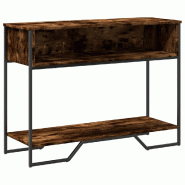 Table console chêne fumé 100x35x74,5 cm bois d'ingénierie Modèle Atlas Infinite Riviera - 848531