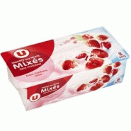 U yaourt aux fruits mixÉs fraise framboise cerise 8 x 125 g