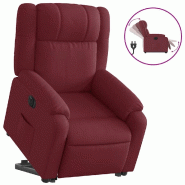 VidaXL Fauteuil inclinable électrique rouge bordeaux tissu Modèle Delvaris - 3205229