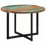 VidaXL Table à manger 110x75 cm Bois massif de récupération Modèle Vega Plus - Bois massif 338480