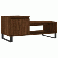 VidaXL Table basse Chêne marron 100x50x45 cm Bois d'ingénierie Modèle Nova Design - 830843