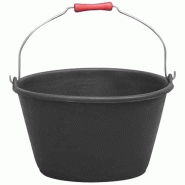 ALUMINIUM ET PLASTIQ Seau à vendange / veau - 16 L - D: 38 cm - H: 22 cm - poignée bois - grad - 035-1058628