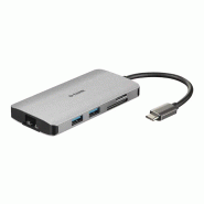 D-Link DUB-M810 station d'accueil Avec fil USB 3.2 Gen 1 (3.1 Gen 1) Type-C Aluminium