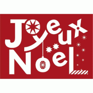 Etiquette cadeau adhésive "Joyeux Noël" rouge 35x50mm - par 500