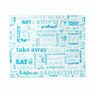 Feuille ingraissable pour burger Parole bleu 31x38cm - par 1000