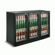 Frigo de bar arrière noir 3 portes vitré - P7455.1310