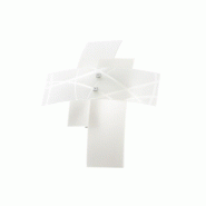 Gea Luce Frida - Applique 2 Lumières E14 En Verre Blanc Satiné - Structure Chromée, Croisé, Max 2X42W, Sans Ampoules - blanc 8000000085467