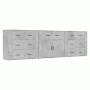 Helloshop26 - Buffet bahut commode armoire meuble de rangement organisateur cuisine salle de séjour salons 3 pcs bois d'ingénierie 02_0037124 - 3000 Helloshop26 - Buffet bahut commode armoire meuble de rangement organisateur cuisine salle de séjour salons 3 pcs bois d'ingénierie 02_0037124 - 3000