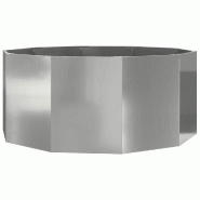 Helloshop26 - Jardinière ronde pratique extérieur 120 x 120 x 50 cm ambiance moderne en acier galvanisé argent 02_0052990 - acier 3000237692402