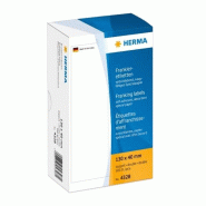 HERMA 500 étiquettes blanches pour affranchissement, format 130 x 40 mm (2 étiquettes / feuille) - blanc 4328