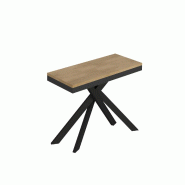 Itamoby Console Extensible 90X40/300 Cm Saki Evolution Chêne Nature Structure Anthracite - marron VE090COSAKBEV-QN
