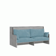 Itamoby Lit simple escamotable Kando avec canapé et matériaux en ciment, bleu - bleu 8050598059890