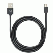 Mobilis 001278, 1 m, USB A, USB C/Lightning, Noir - 3700992517841