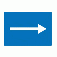 Panneau D3 - Recommandation de se diriger dans le sens de la flèche - fluvial