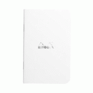 RHODIA Lot de 20 Carnet Classic blanc 7,5x12, 48p./24 feuilles 80 g/m² piquées, quadrillé 5x5 - 3037921191514