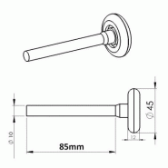 Roulette diamètre 45mm à roulements à billes Roulette diamètre 45mm à roulements à billes